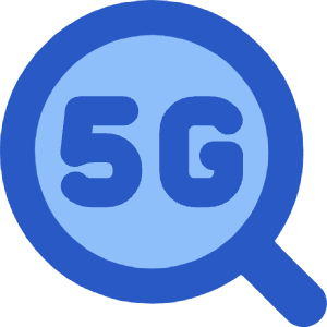 5g Search Icon from Core Flat Set