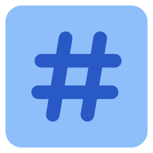 Hashtag Tag Channel Phone Number Icon from Core Flat Set