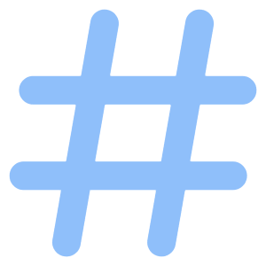 Sign Hashtag Icon from Core Flat Set
