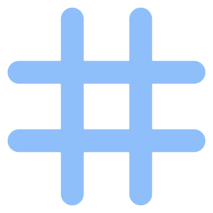 Sign Hashtag Straight Icon from Core Flat Set