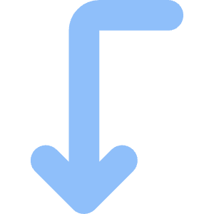 Line Arrow Bend Left Down Icon from Core Flat Set