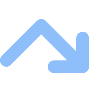 Line Arrow Bounce Down Right Icon from Core Flat Set