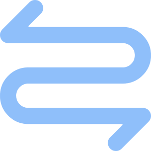 Line Arrow Curvy Both Direction 2 Icon from Core Flat Set