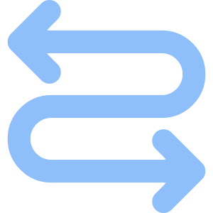 Line Arrow Curvy Both Direction 3 Icon from Core Flat Set
