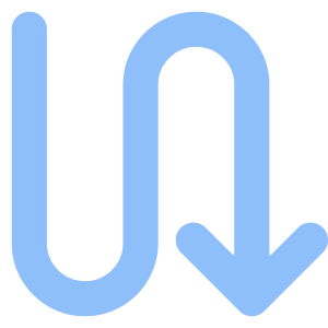 Line Arrow Curvy Down Right Icon from Core Flat Set