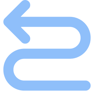 Line Arrow Curvy Left Up Icon from Core Flat Set