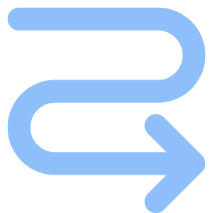 Line Arrow Curvy Right Down Icon from Core Flat Set