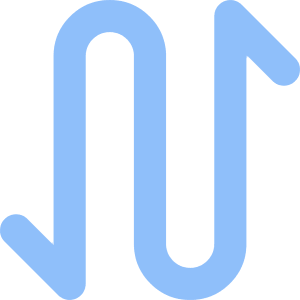 Line Arrow Curvy Up Down 1 Icon from Core Flat Set