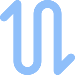 Line Arrow Curvy Up Down 2 Icon from Core Flat Set