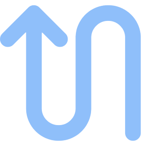 Line Arrow Curvy Up Left Icon from Core Flat Set