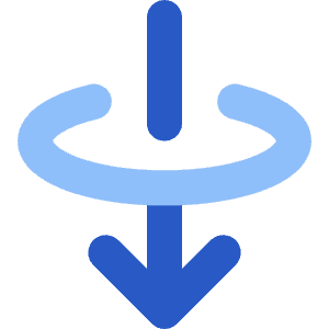 Line Arrow Elipse Down Icon from Core Flat Set