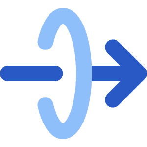 Line Arrow Elipse Right Icon from Core Flat Set