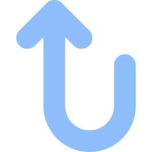 Line Arrow Turn Up Left Icon from Core Flat Set
