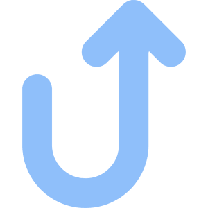Line Arrow Turn Up Right Icon from Core Flat Set