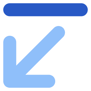 Line Arrow Diagonal Bottom Left Icon from Core Flat Set