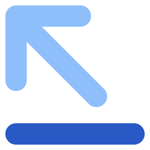 Line Arrow Diagonal Top Left Icon from Core Flat Set