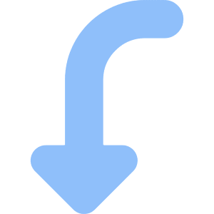 Triangle Arrow Curve Left Down Icon from Core Flat Set