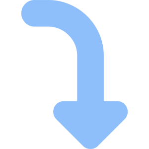 Triangle Arrow Curve Right Down Icon from Core Flat Set