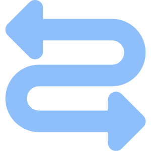 Triangle Arrow Curvy Both Direction 3 Icon from Core Flat Set