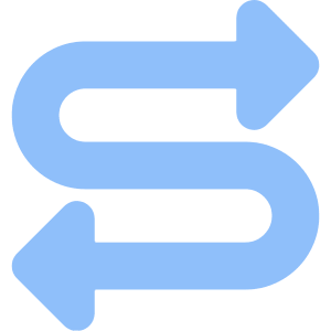 Triangle Arrow Curvy Both Direction 4 Icon from Core Flat Set