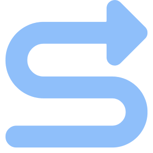 Triangle Arrow Curvy Right Up Icon from Core Flat Set