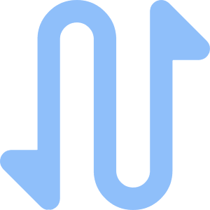 Triangle Arrow Curvy Up Down 1 Icon from Core Flat Set