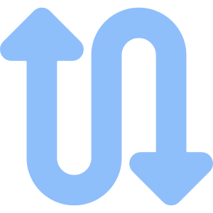 Triangle Arrow Curvy Up Down 4 Icon from Core Flat Set