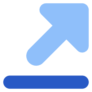 Triangle Arrow Diagonal Top Right Icon from Core Flat Set
