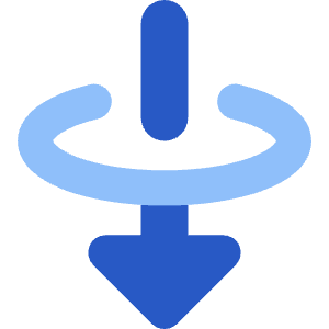 Triangle Arrow Elipse Down Icon from Core Flat Set