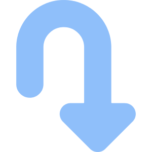 Triangle Arrow Turn Down Right Icon from Core Flat Set