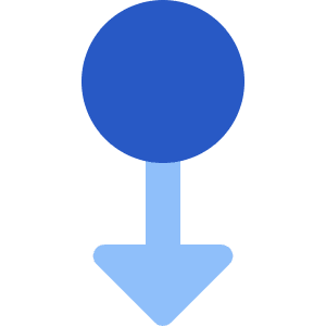 Triangle Arrows Swipe Down Alt Icon from Core Flat Set