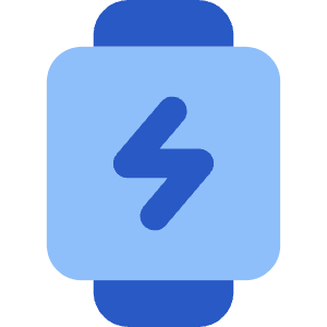 Watch Square Charging Icon from Core Flat Set