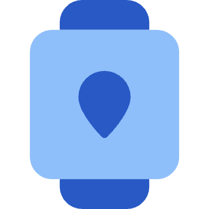 Watch Square Location Icon from Core Flat Set