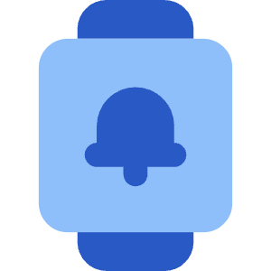 Watch Square Notification Icon from Core Flat Set