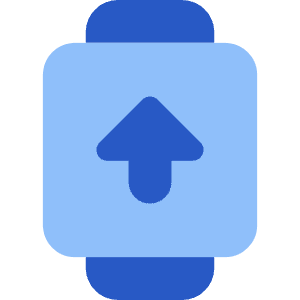 Watch Square Upload Icon from Core Flat Set