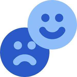 Happy Sad Faces Icon from Core Flat Set