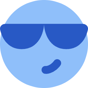 Smiley Cool Icon from Core Flat Set