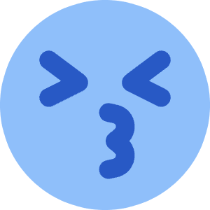 Smiley Emoji Kiss Nervous Icon from Core Flat Set