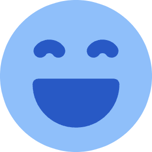Smiley Excited Icon from Core Flat Set