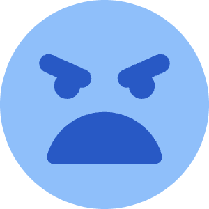 Smiley Extremely Dissatisfied Icon from Core Flat Set