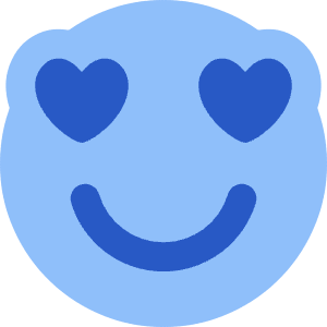 Smiley In Love Icon from Core Flat Set