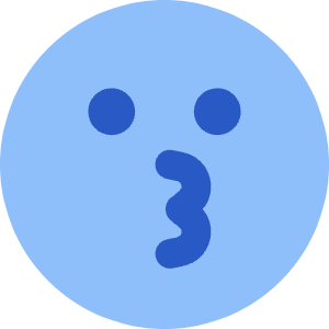 Smiley Kiss Icon from Core Flat Set
