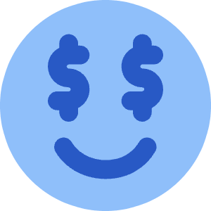 Smiley Rich Icon from Core Flat Set