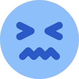 Smiley Stressed Icon from Core Flat Set