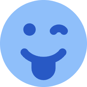 Smiley Tongue Out And Wink Icon from Core Flat Set