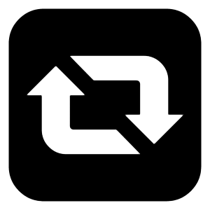 Retweet Logo Icon from Logos Block - Free Set