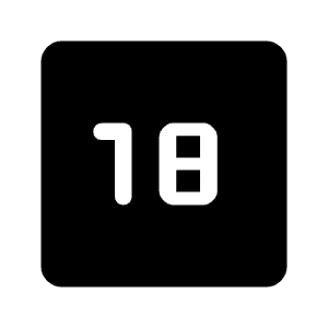 18 Up Rating Fill Icon from Rounded Fill - Material Symbols Set