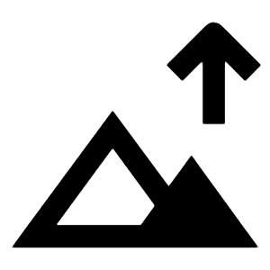 Altitude Icon from Outlined Line - Streamline Material Free Set