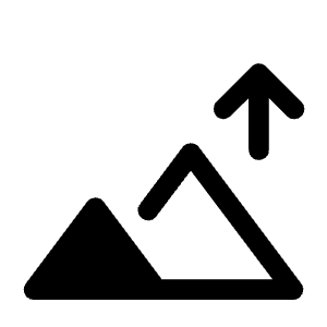 Altitude Icon from Rounded Line - Material Symbols Set