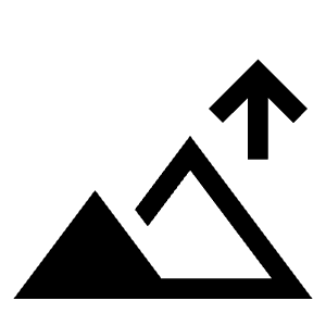 Altitude Icon from Sharp Line - Material Symbols Set